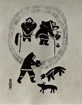 Eskimo Camp Scene