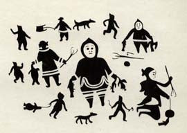 Eskimo Fishing Scene