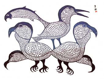 Birds in Blue
