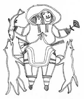Woman with Dogs