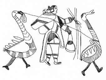 Woman with Geese