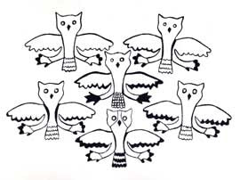 Flight of Young Owls
