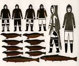 Proud Mother with Son's Catch