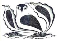 Owl Surrounded by Spirits