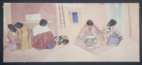 Pueblo Streetsóprint by Irene Klar