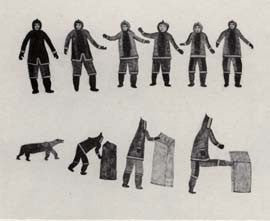 Igloo Builders Frightened by Bear