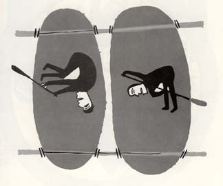 Inuit Riding on the Boats