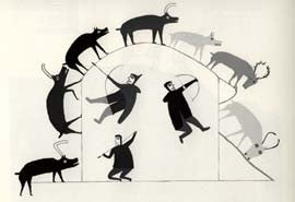 Hunting with Bow and Spear