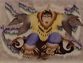 Shaman Dances to Northern Lights