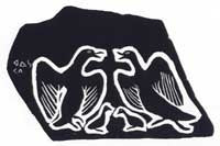 Two Fighting Ravens with Young
