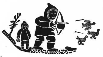 A Man Teaches His Son to Hunt