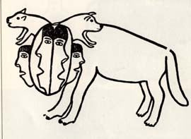 Two Headed Dog Chasing Qiviuq